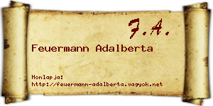 Feuermann Adalberta névjegykártya